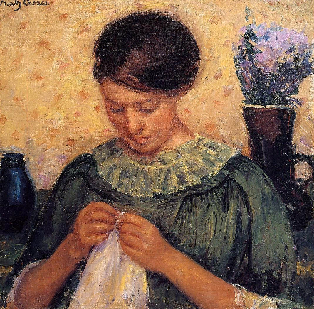 Mary Cassatt - Donna che cuce